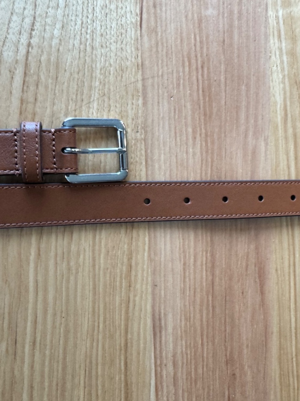 Ralph Lauren Double-Buckle Stacked Wide Leather Belt in Lauren Tan - XS - NWT - Picture 6 of 9